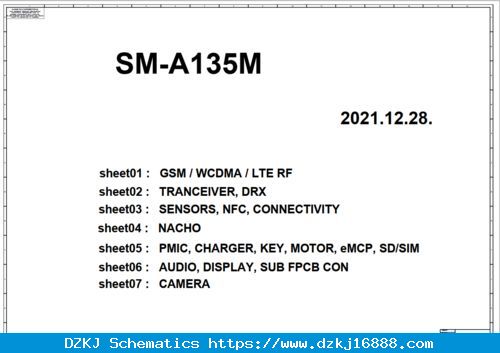 Samsung Galaxy A13 SM-A135M Schematic And BoardView.PDF