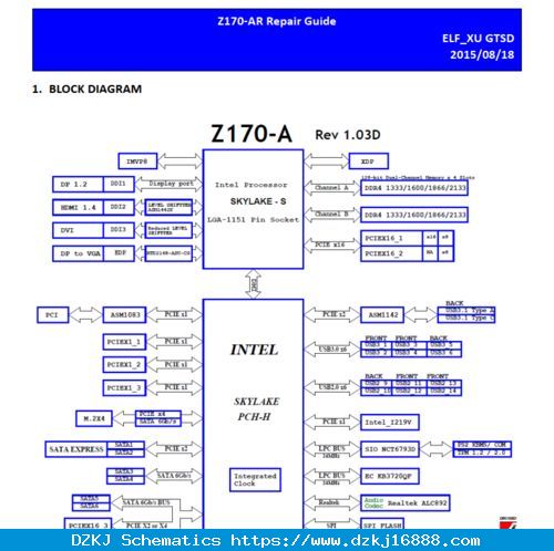 Asus Z170-AR Rev 1.04 Repair Guide And Board…
