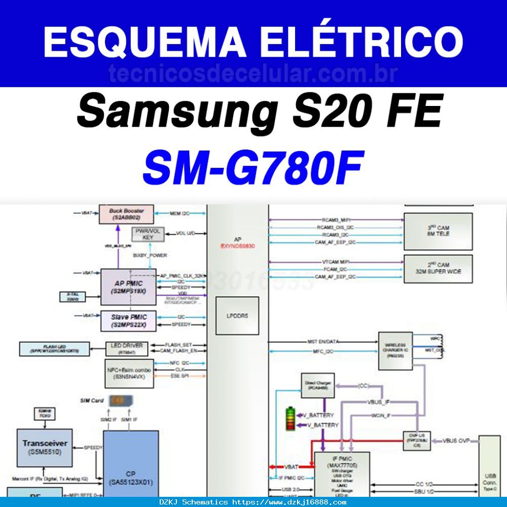 Esquema Elétrico Samsung Galaxy S20 FE SM-G780F