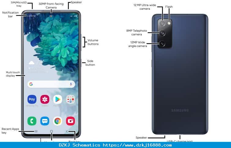 Samsung Galaxy S20 FE 5G (SM-G781U) Diagram