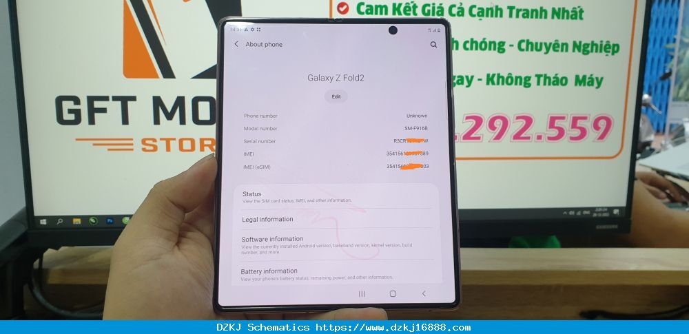 Repair IMEI Samsung Galaxy Z Fold 2 F916B F916U F916N Fix IMEI 0 Demo ...