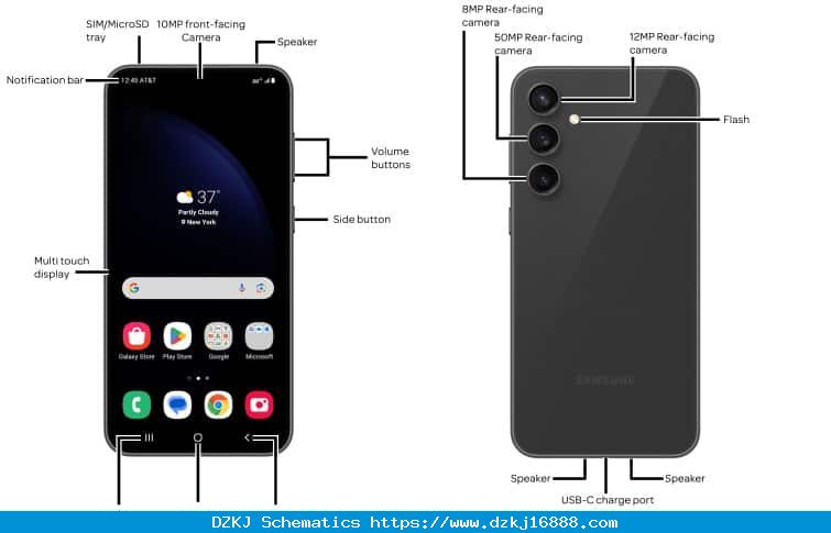 Samsung Galaxy S23 FE (SM-S711U) Diagram