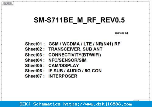 Samsung S23 Fan Edition 5G SM-S711BE Schematic And BoardView.…