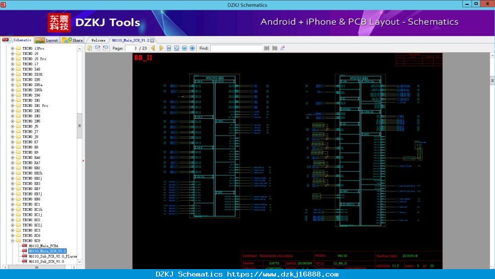 H6110_Main_SCH_V1.2 - TECNO KC8 - TECNO Schematic