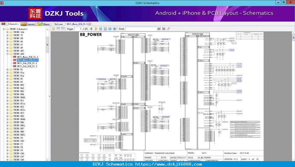 H571_Main_SCH_V1.2 - TECNO AX8 - TECNO Schematic