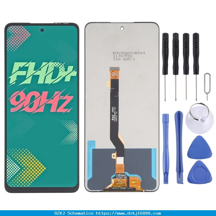 Tecno Spark 8 Pro KG8 디지타이저 전체 조립용 …