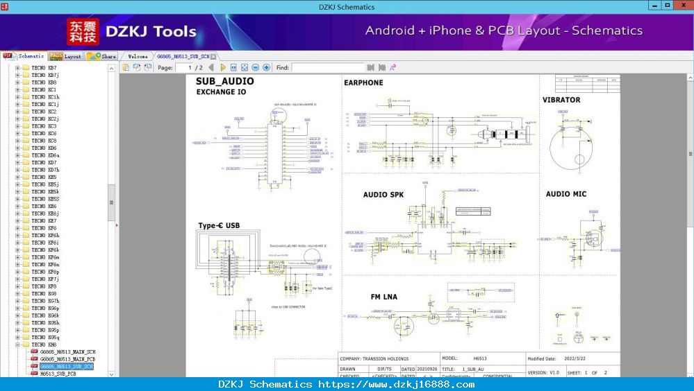 G6865_H6513_SUB_SCH - TECNO KH6 - TECNO Schematic