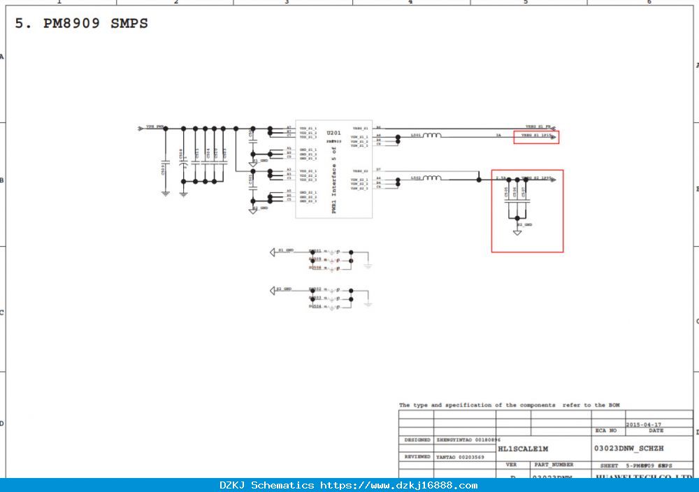 Huawei Y6 (SCL-L03) Schematics