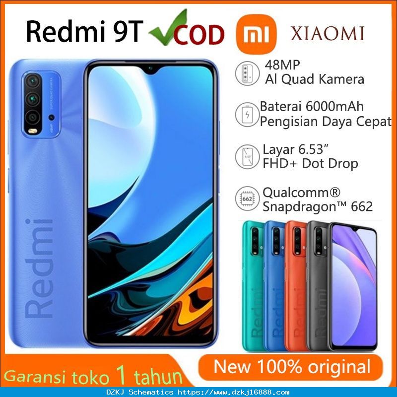 Jual HP Xiaomi Redmi 9T RAM 4GB/128GB 6GB/128