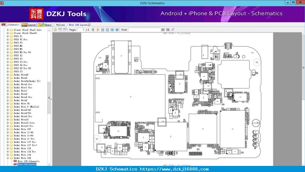 Note 12R Layout - Redmi Note 12R - XIAOMI Schematic
