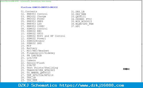Honor 8c HL2BKKMV Schematic And Pcb Layout (*.pdf)