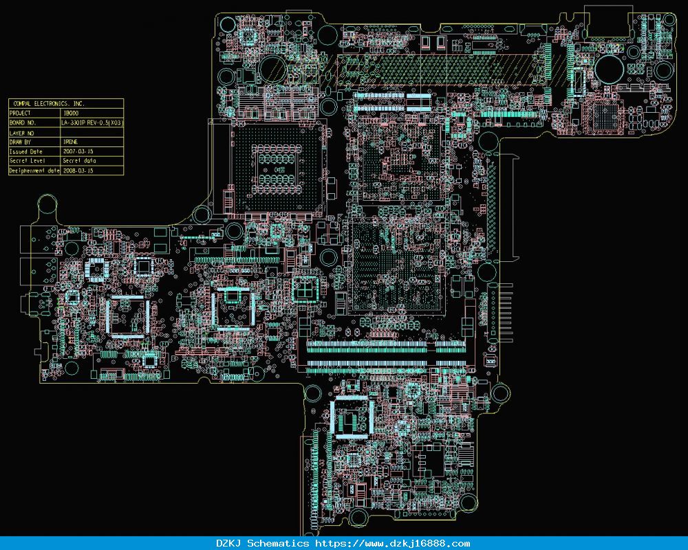 Schemat Dell Latitude D630 Compal IBQ00 LA-3301P UM…