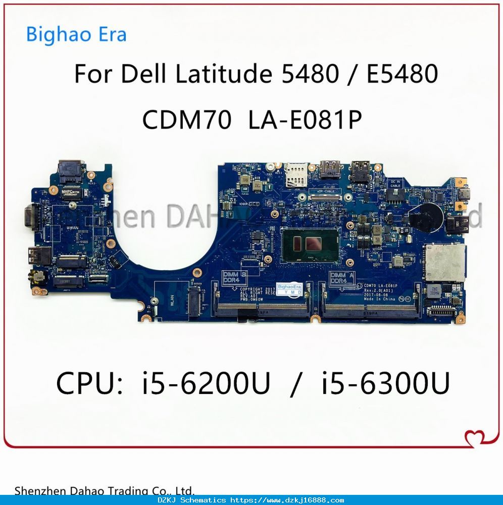 For DELL Latitude 5480 E5480 Laptop Motherboar…