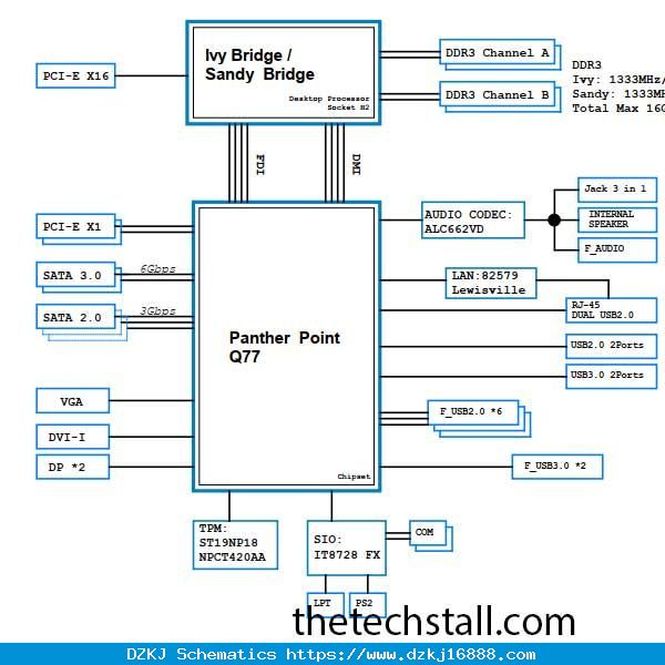 Acer Veriton X6620G Q77H2-AD Schematic Dia…