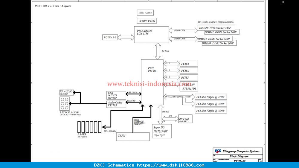 ECS P55H-A2 V1.0 Schematic