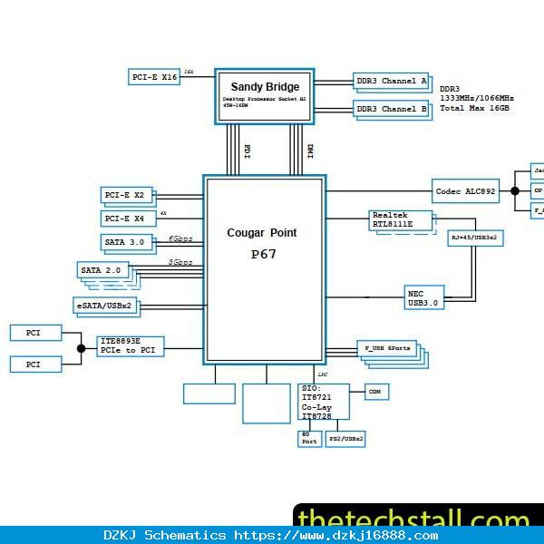 ECS P67H2-A3 V1.0 Schematic Diagram