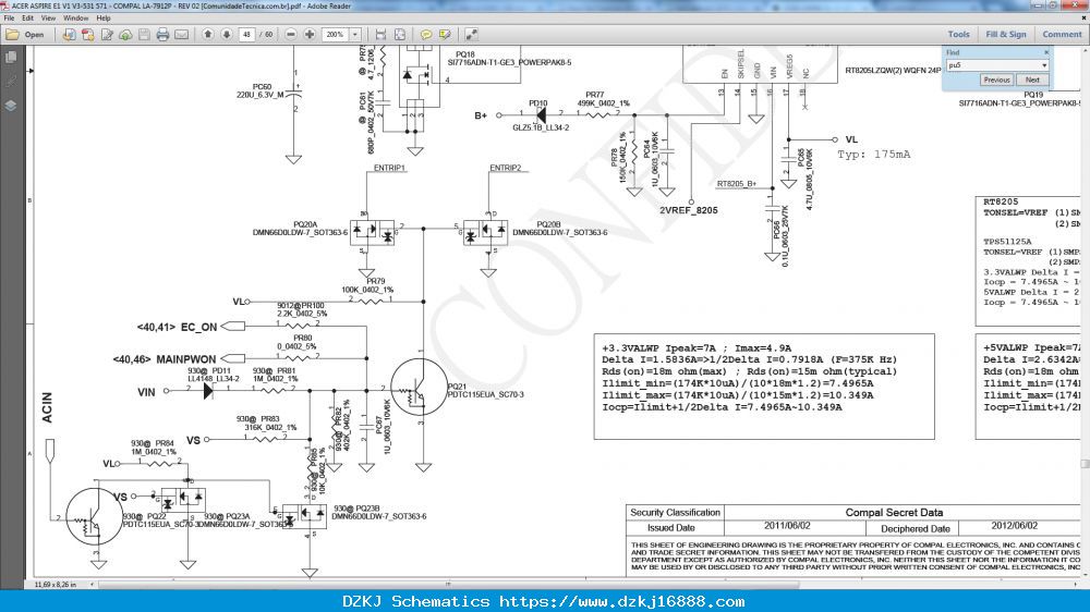Q5wv1 La-7912p Rev 1.0 Schematic Diagram Acer Aspire E1-571-