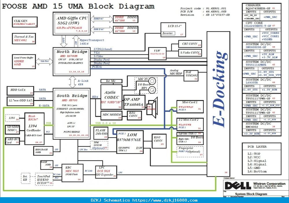 Dell Inspiron 1427 - Wistron FOOSE AMD 15 UMA - Rev SB