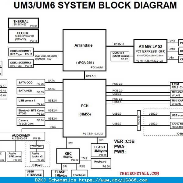 Dell Inspiron 1464/1564 UM3 UM6 Discrete Schematic D…
