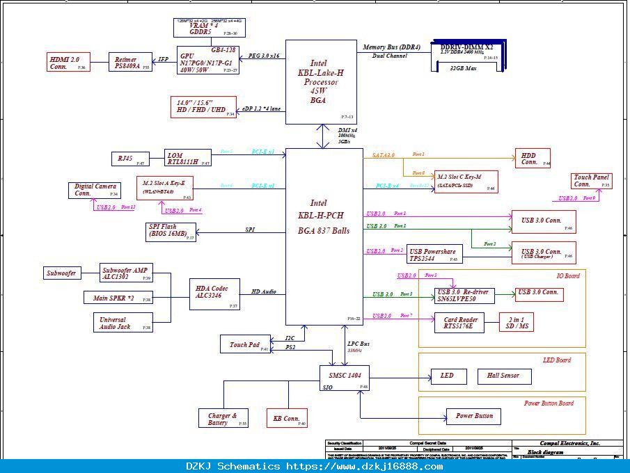 Schematic Boardview Dell Inspiron 15 Gaming 7567 PCB: LA-D993P