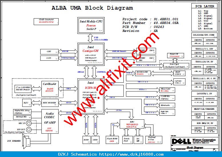 Dell Vostro 1220 Quanta AM3 Ver:C3A Schematic
