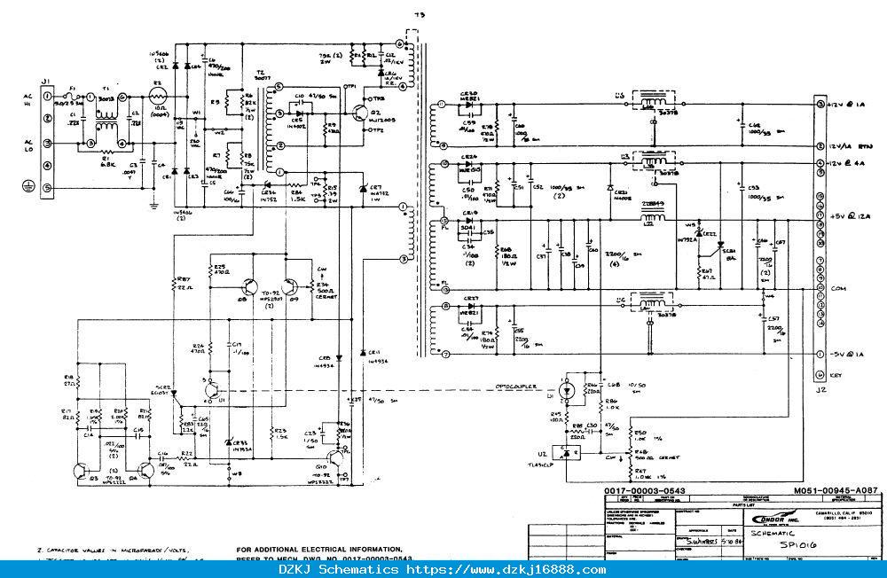 Condor Power Supply Schematic