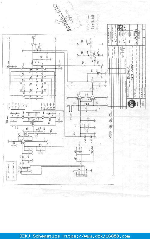 RCF MFA-1200 Schematics