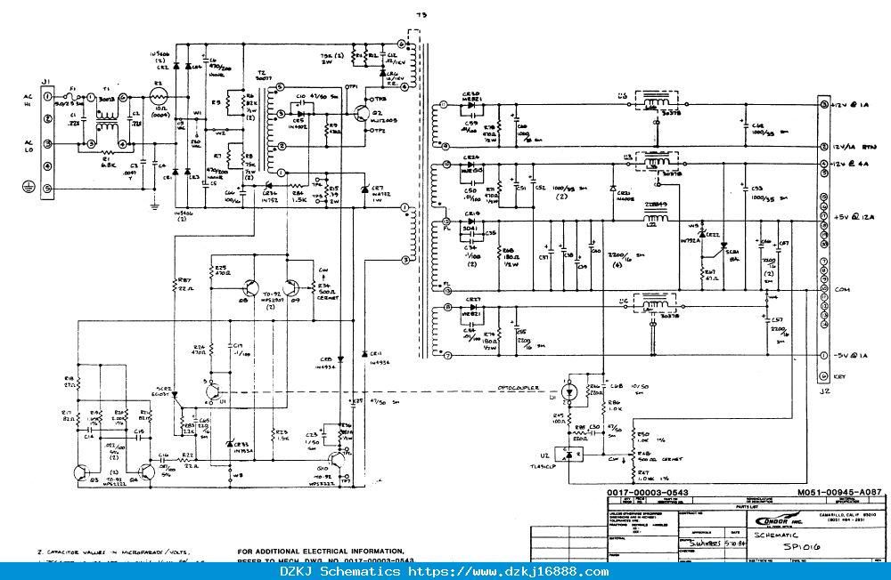 Condor Power Supply Schematic