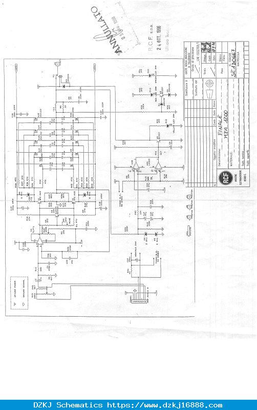 RCF MFA-1200 Schematics