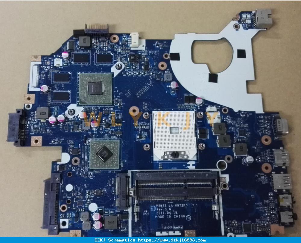 P5WS5 LA-6973P Para Gateway NV55 NV55S Placa Base De Com…