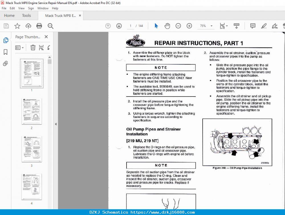 Mack Truck MP8 Engine Service Repair Manual