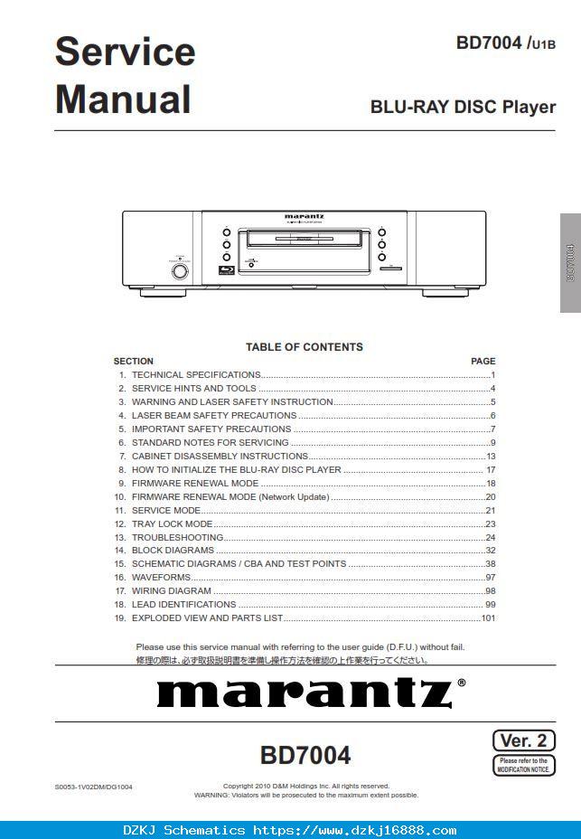 Marantz BD7004 Blu Ray Playe…