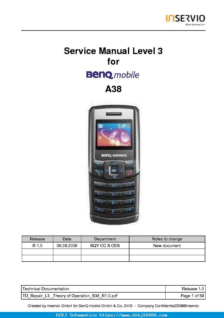 BENQ SIEMENS A38 R1.0 SM Se…