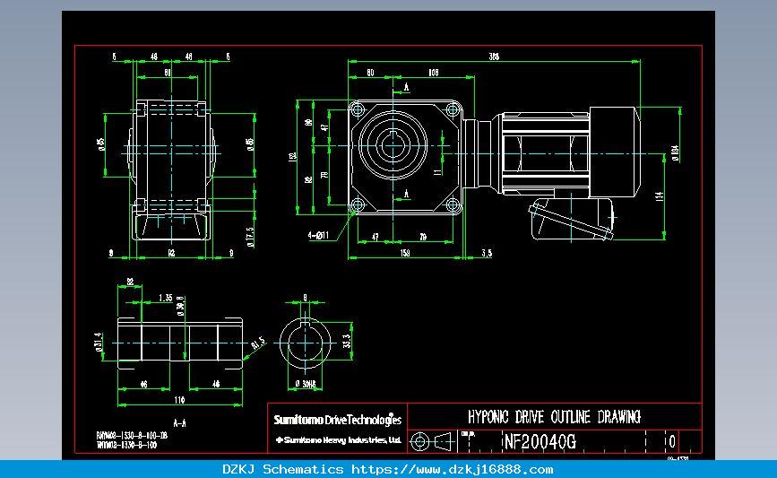 住友减速机RNYM02_AutoCAD_模型图纸下载 – 懒石网