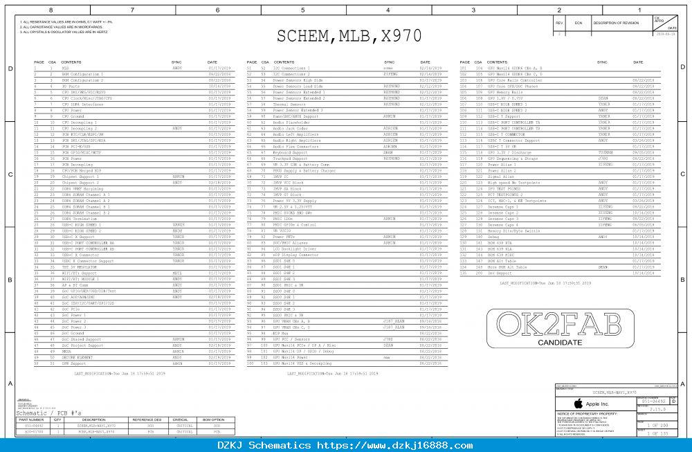 Apple MacBook Pro 16 2019 A2141 820-01700 Schematic & Boardview ...