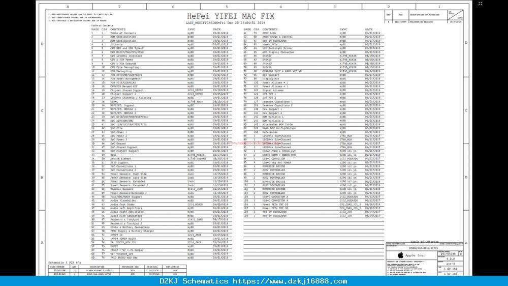 Apple Macbook Pro 13 2020 A2251 - 820-01949 Schematic