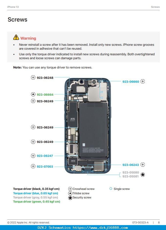 IPhone 13 官方维修手册