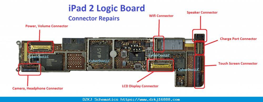 IPad 2 Speaker Connector Repair Service | CyberDocLLC