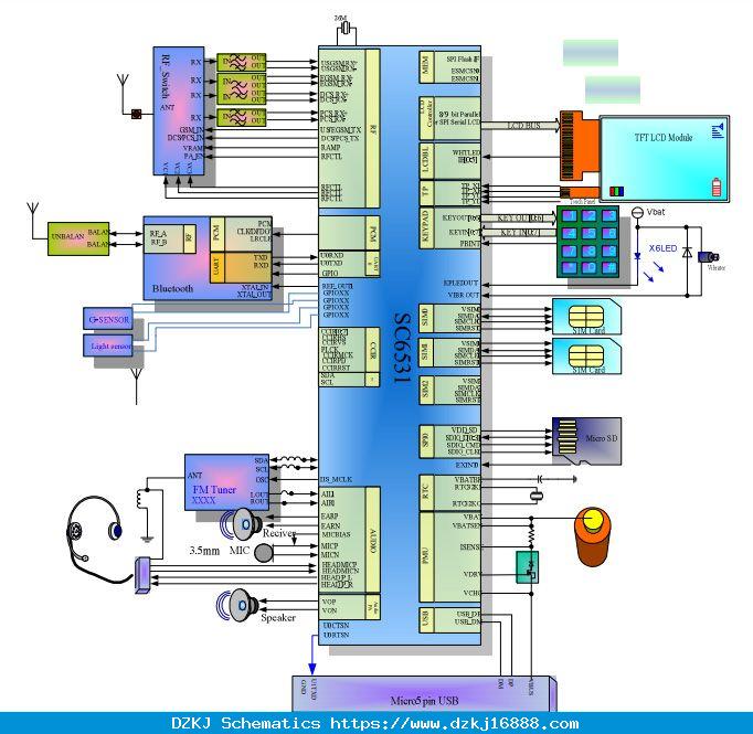 Alcatel 1054D Schematics