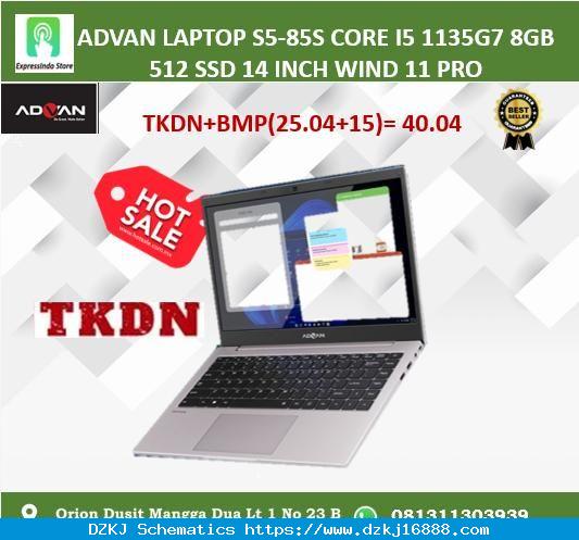 Jual ADVAN LAPTOP S5-85S Core I5 8gb 512gb 1…