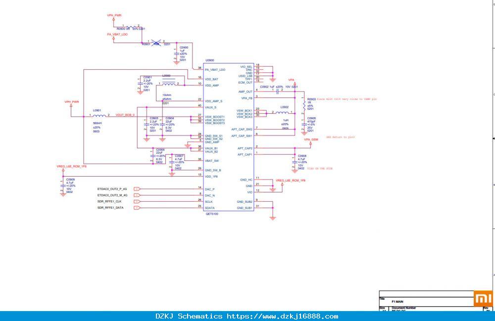 Xiaomi Mi 10S Schematics