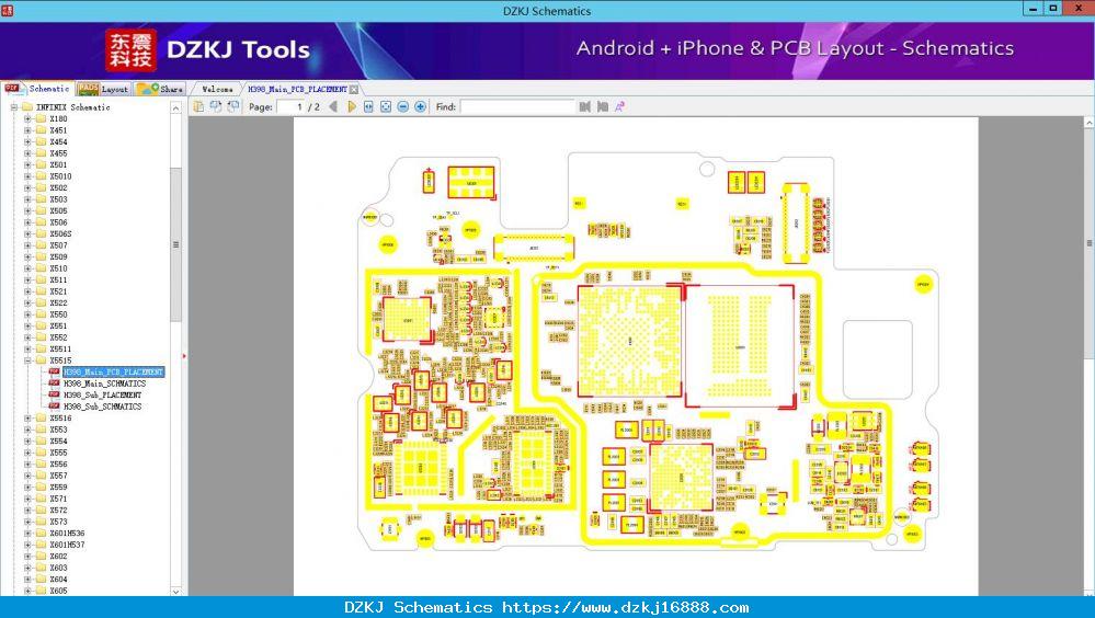 H398_Main_PCB_PLACEMENT - X5515 - INFINIX Schematic