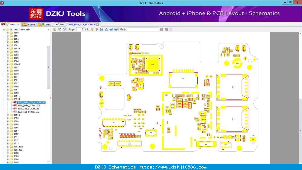 H398_Main_PCB_PLACEMENT - X5515 - INFINIX Schematic