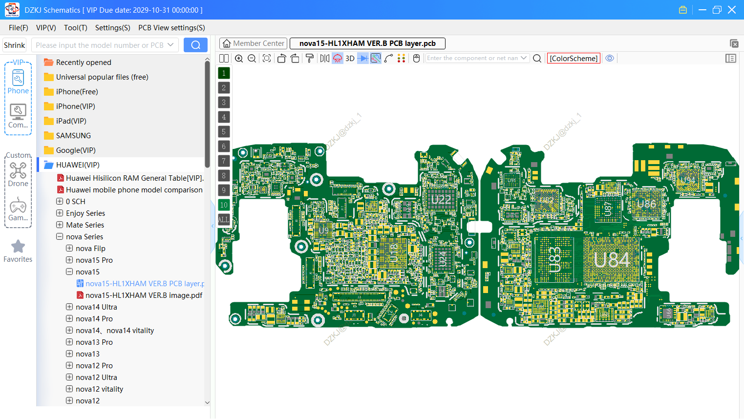 HUAWEI Nova15-HL1XHAM VER.B PCB Layer