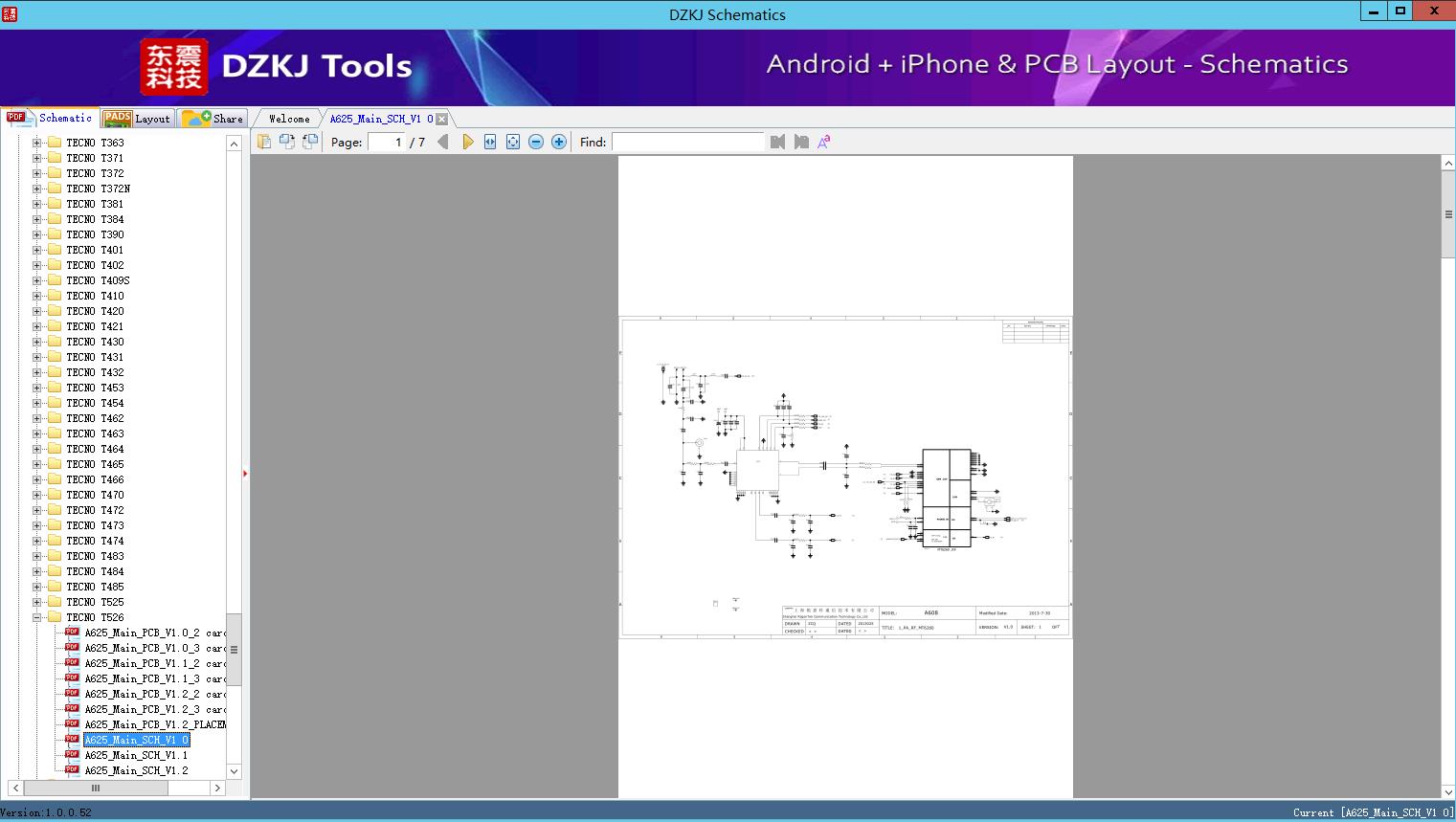 A625_Main_SCH_V1 0 - TECNO T526 - TECNO Schematic - DZKJ Schematics ...
