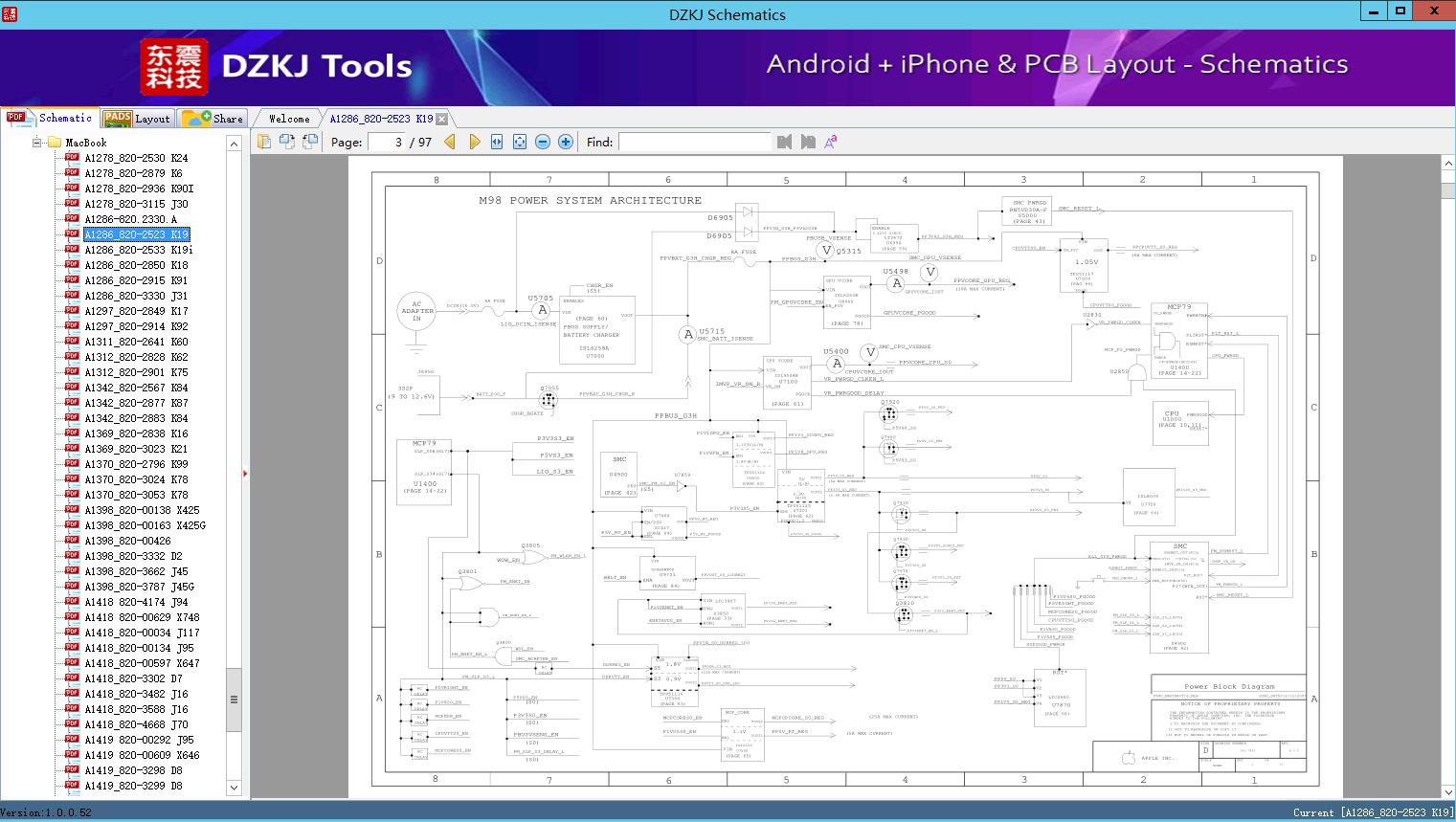 K19 Layout A1286_820-2523 K19 - MacBook - LAPTOPS Schematic - DZKJ Schematics ...